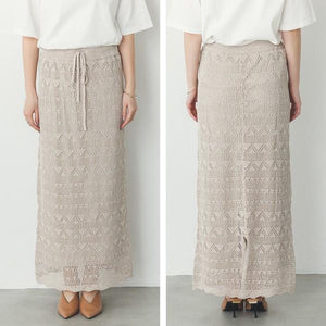 透かし編みAラインスカート