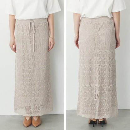 透かし編みAラインスカート