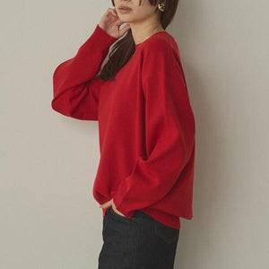 やわもちクルーネックニット