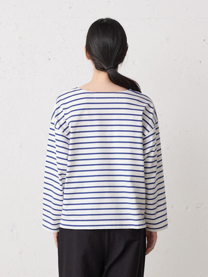 MidiUmi ボーダーワイドプルオーバー