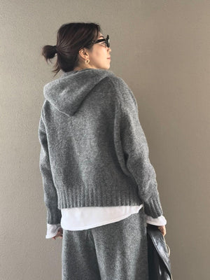 ダブルジップフーディーニットアップ