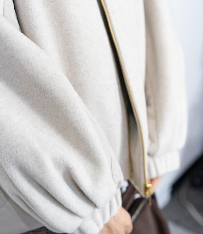 メランジ切替ノーカラーコート