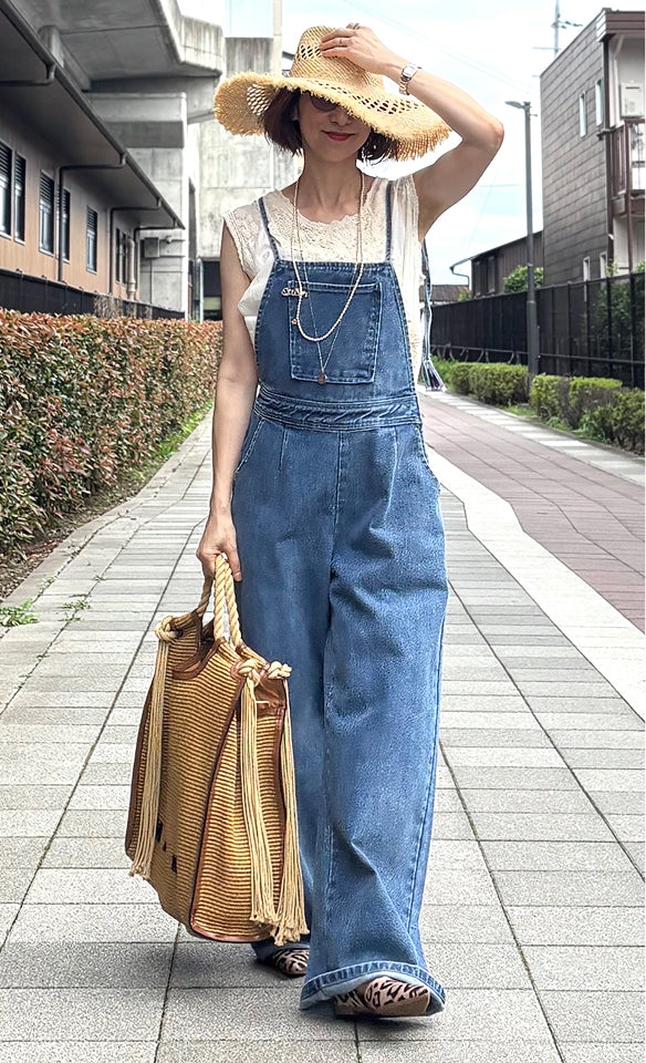 デニムサロペット | 選べる M・L サイズで、待望の再登場。 – &DROBE