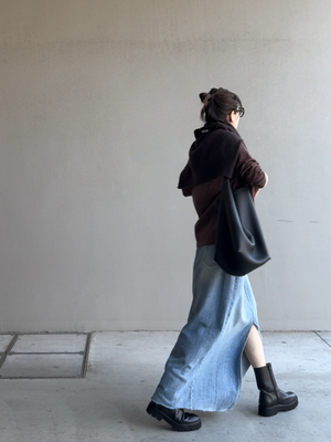 サマーロングデニムスカート