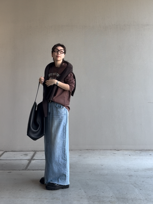 サマーロングデニムスカート