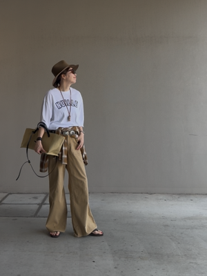 レザーハンドルキャンバストート