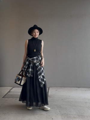 コットンチェックシャツ