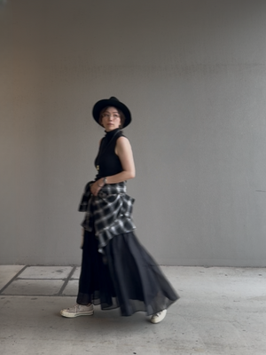 コットンチェックシャツ