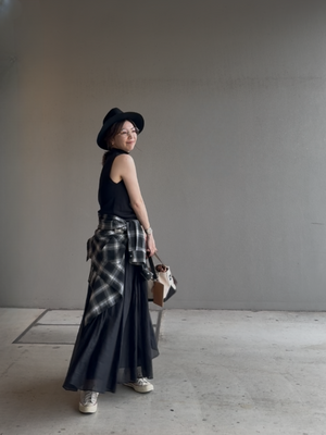 コットンチェックシャツ