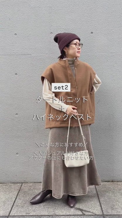 【M・Lサイズ②】スタイリストNanae監修！サイズを選べるニット＆ベスト特別セット
