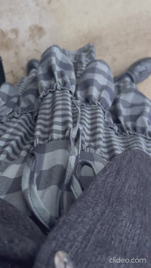 ブロックチェックティアードスカート