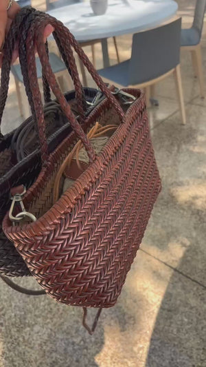 本革メッシュバック