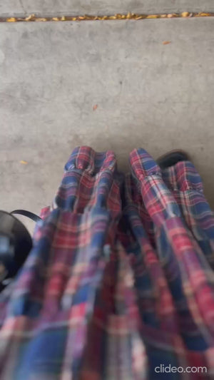 くすみタータンチェックティアードスカート