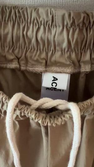 コットンワイドバレルパンツ