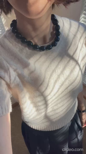 ぶどうの実ブラックネックレス