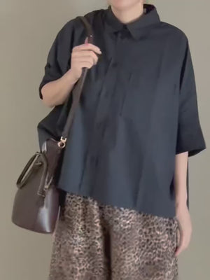 cropped relax shirt refine