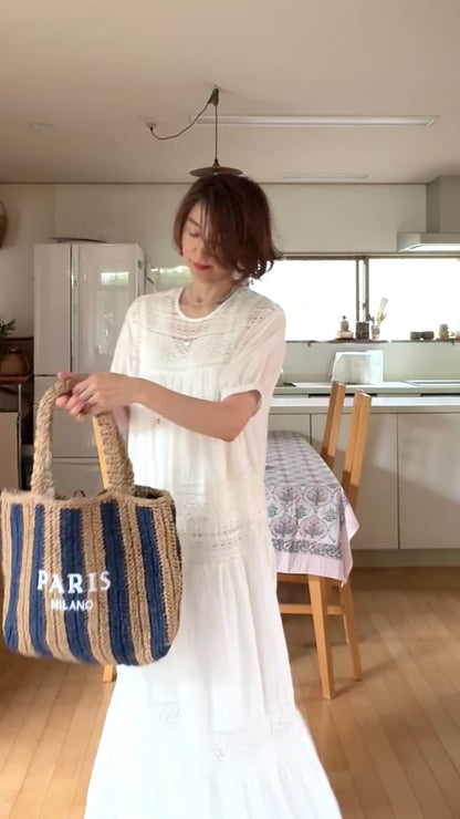 PARISストライプ メッシュトート