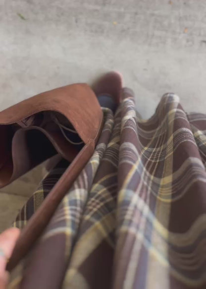 ムードチェックマキシロングスカート