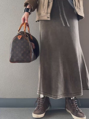 ヴィンテージウォッシュニットスカート