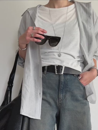 エアーテンセルオーバーフィットシャツ