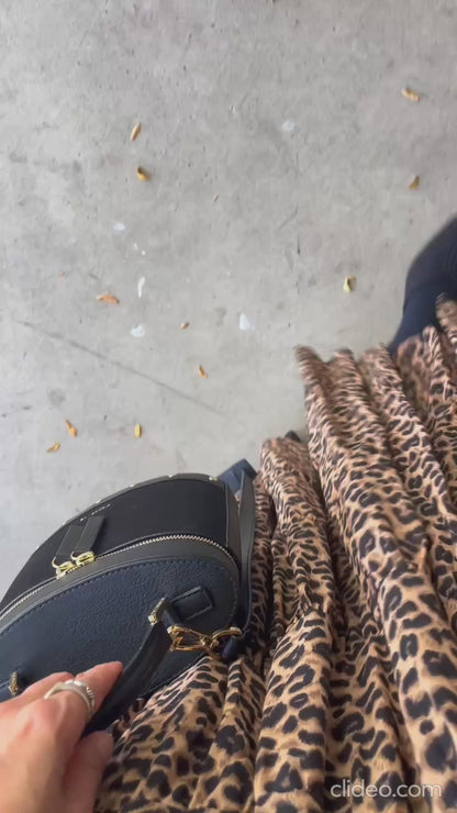 レオパードティアードスカート