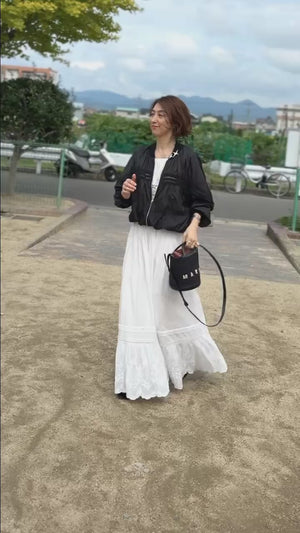 メッシュライン シャーリングブルゾン
