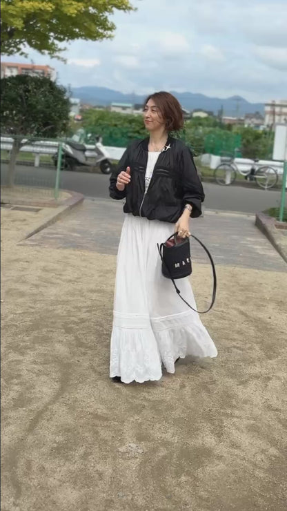 メッシュライン シャーリングブルゾン