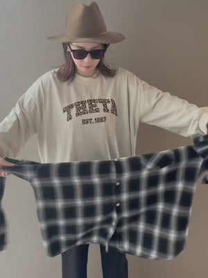 レオパードロゴロングTシャツ