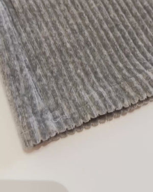 ベロア調リブフレアパンツ