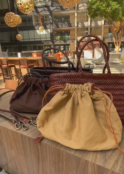 本革メッシュバック