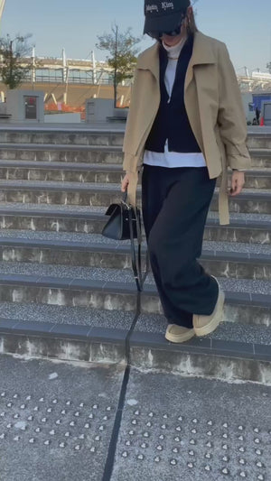 バックボタントレンチジャケット