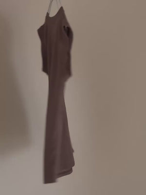 リネンノースリーブトップ