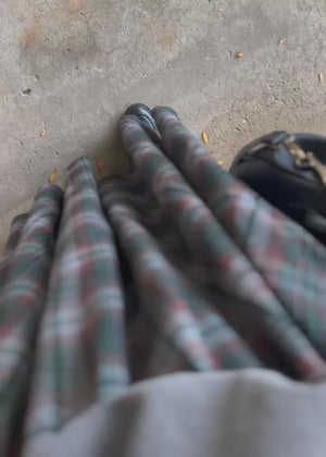 ムードチェックマキシロングスカート