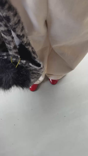 レオパードボア リバーシブルBAG