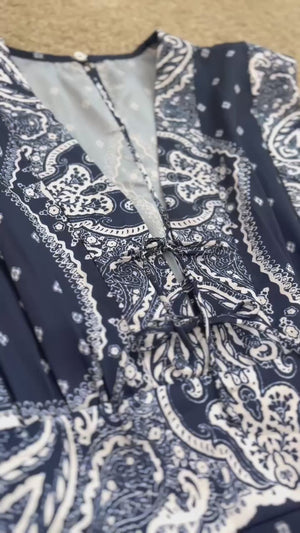 ペイズリー柄ワンピース