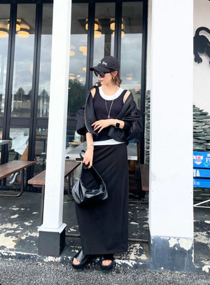 ミラーロングスカート