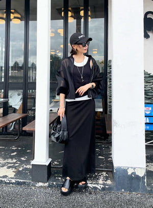 ミラーロングスカート