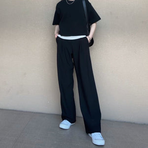 セミワイドスムースパンツ