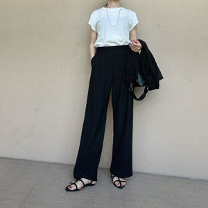 セミワイドスムースパンツ