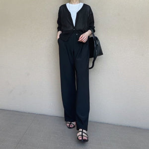 セミワイドスムースパンツ