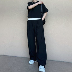 セミワイドスムースパンツ