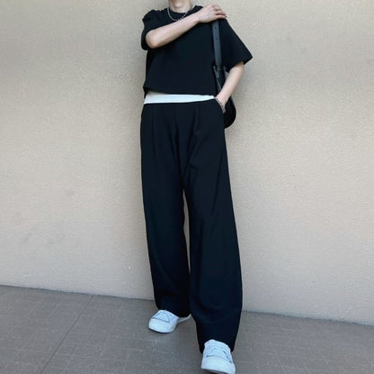 セミワイドスムースパンツ